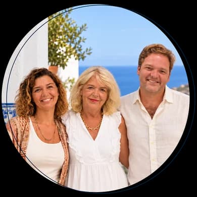 Karen Jessen com Ana e Christian Charters Jessen